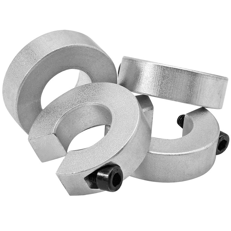 Opfiue 4PCS Shaft Collar for SBR20, 20mm Bore 40mm OD 12mm Thickness,Aluminum Alloy Locking Collars Clamp-On with M5 Set Screw, Anodized Linear Rail Stop for CNC and Linear Motion Systems - Image 1